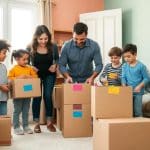 Cómo preparar una mudanza para familias numerosas